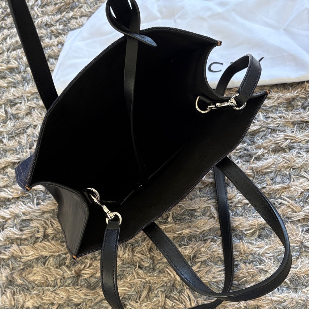 Givenchy Star Denim Leather Tote, Leather Handles, Removable Strap + Zip Pouch - Picture 4 of 15